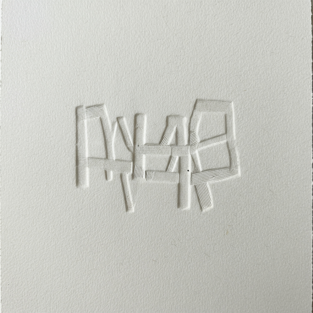 Letterpress-Prägung auf starkem Papier